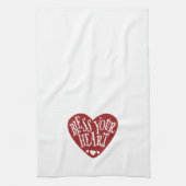 ハートのあなたのハートを賛美して下さい キッチンタオル (縦)