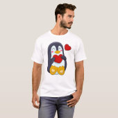ハートのあるペンギン Tシャツ (正面フル)