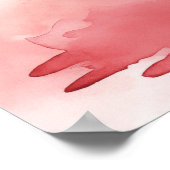 ハートのうさぎパステル ポスター (角)