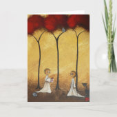 ハートのお洒落な挨拶状の瓶 カード (正面)