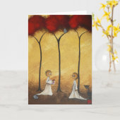 ハートのお洒落な挨拶状の瓶 カード (黄色い花)