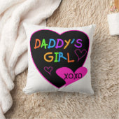 ハートのお父さんの女の子のTシャツおよびギフト クッション (ブランケット)