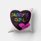 ハートのお父さんの女の子のTシャツおよびギフト クッション (裏面)