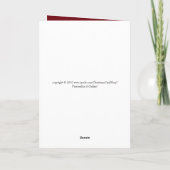 ハートのかわいいクリスマスカードの2匹の茶色のぶち猫 シーズンカード (裏面)