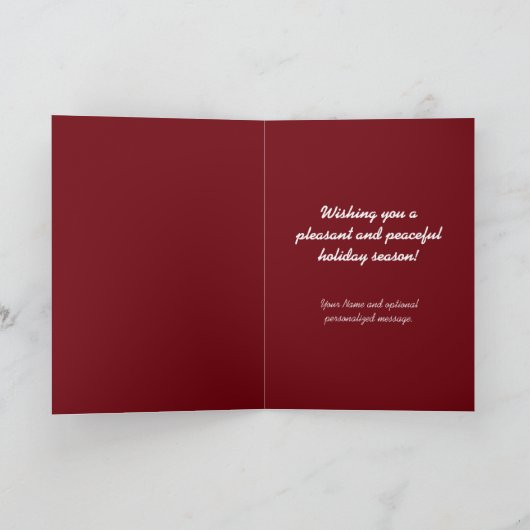 ハートのかわいいクリスマスカードの2匹の茶色のぶち猫 シーズンカード (内部)