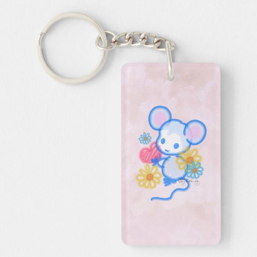 ハートのかわいい愛マウス キーホルダー (正面)