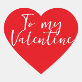 ハートのここにあなたがいる バレンタイン ハートシール (正面)