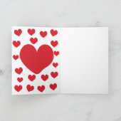 ハートのためのあなたの夫のバレンティンズデイホリデー シーズンカード (内部)