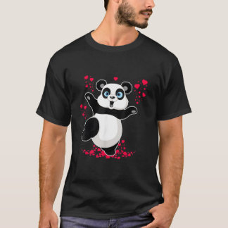 ハートのぱんだと彼ぱんだ Tシャツ