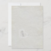 ハートのひものベビーシャワー-赤及び黒 招待状 (裏面)