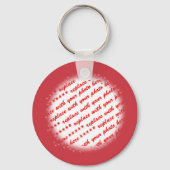 ハートのまわりにの写真テンプレート キーホルダー (正面)