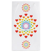 ハートのまわりにハート スモールペーパーバッグ (裏面)