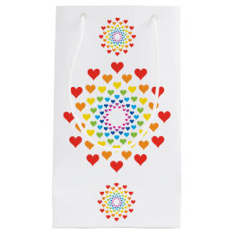 ハートのまわりにハート スモールペーパーバッグ