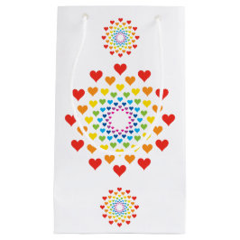 ハートのまわりにハート スモールペーパーバッグ