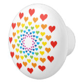 ハートのまわりにハート セラミックノブ (右)