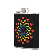 ハートのまわりにハート フラスク (左)