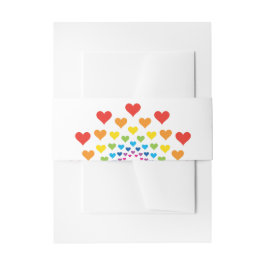 ハートのまわりにハート 招待状ベリーバンド