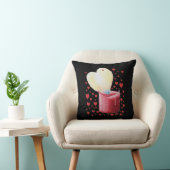 ハートのような形をした炎を持つロウソクの写真 クッション (椅子)