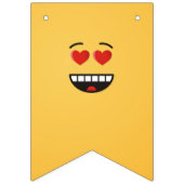 ハートのような目をした笑顔の顔 バンティングフラッグ (第3の旗)