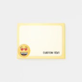 ハートのような目をした笑顔の顔 ポストイット (正面)