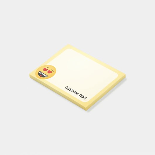 ハートのような目をした笑顔の顔 ポストイット (アングル)