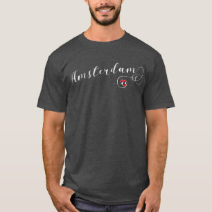 ハートのアムステルダムのTシャツ、オランダ Tシャツ