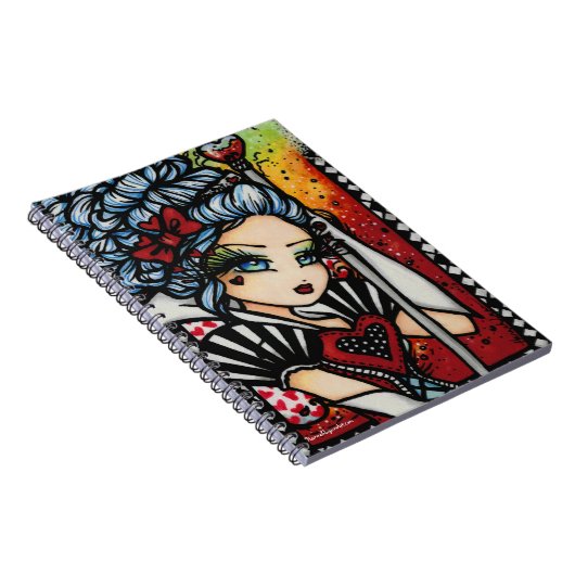 ハートのアリスの女の子の妖精のファンタジーの女王 ノートブック (右側)