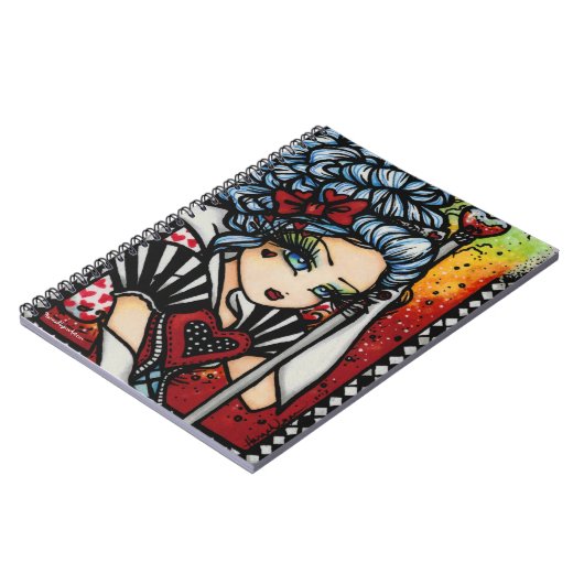 ハートのアリスの女の子の妖精のファンタジーの女王 ノートブック (左側)