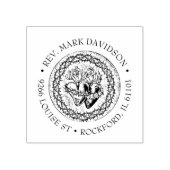 ハートのイエスとメアリーパーソナライズされた名 ラバースタンプ (インプリント)