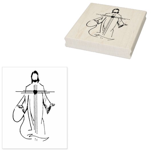 ハートのイエスイラストレーションの切手 ラバースタンプ (押印)