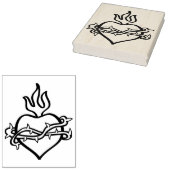 ハートのイエス2イラストレーションパターンのアートスタンプ ラバースタンプ (押印)