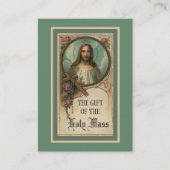 ハートのイエス・キリストの神聖な固まりの提供の祈りの言葉神聖なカード 名刺 (正面)