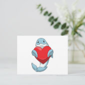 ハートのイルカ ポストカード (スタンド正面)