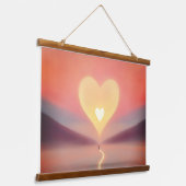 ハートのイルミネー後を追ション: Your Inner Light 吊り下げ型タペストリー (傾斜あり)