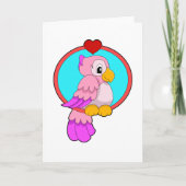 ハートのインコ カード (正面)