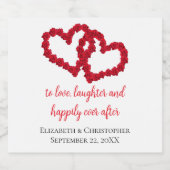 ハートのウェディング Quotes 結婚式 スパークリングワインラベル (シングルラベル)