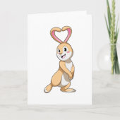 ハートのウサギ カード (正面)