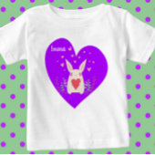 ハートのウサギTシャツ ベビーTシャツ