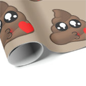 ハートのウンチのEmoji愛 ラッピングペーパー (ロールコーナー)