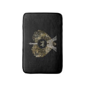 ハートのエッフェル塔|の金銘刻文字パリ バスマット (正面縦)