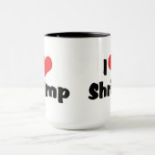 ハートのエビが大好き - シーフードラバー マグカップ (中央)