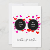 ハートのエンゲージメント 招待状 (正面)