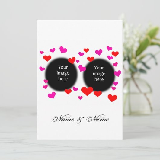 ハートのエンゲージメント 招待状 (スタンド正面)