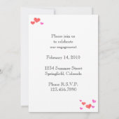 ハートのエンゲージメント 招待状 (裏面)