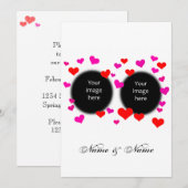 ハートのエンゲージメント 招待状 (正面/裏面)