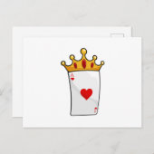 ハートのエースにクイーンのクラウン ポストカード (正面/裏面)