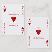 ハートのエースは米国があなたの切り札であるようにしました 名刺 (正面/裏面)