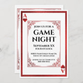 ハートのエースゲーム遊ナイトのカード 招待状 (正面/裏面)