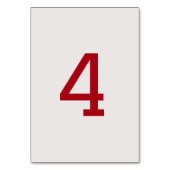 ハートのエース カード - 初期設定テーブル番号 (裏面)