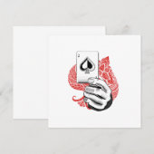 ハートのエース トランプ カジノ プレーヤー ポーカー ギャンブル 誕生日プレゼント 招待状 (正面/裏面)